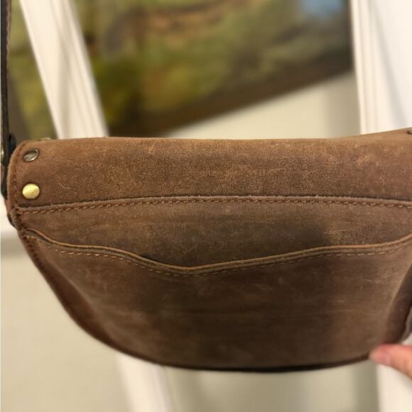 Patricia Nash Isola Flap Saddle Bag Crossbody Whiskey Brown - Picture 6 of 11